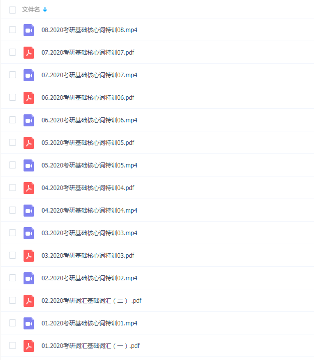 2020考研基础核心词特训【直播】